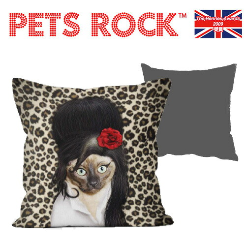 【ネコポス貨物輸送無料】【PETS ROCK(ペッツロック)座蒲団 座蒲団覆いかぶせる tattoo】45×45/takkoda/タッコーダ/愛玩動物/座蒲団/差し上げ物/猫/外国でセレブ/セレブ/主題/パロディー/PETS ROCK/室内装飾/格好のいい/室内装飾/外国で室内装飾/欧米雑貨/t-赤金