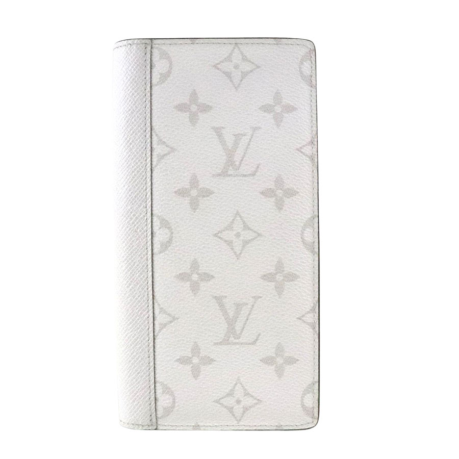 【LOUIS VUITTON】LV ルイ・ヴィトン M30889 ポルトフォイユ・ブラザ NM タイガラマ 白いこと 帆布 なめし革 メンズ紙入れ 二つ折り紙入れ 長紙入れ 【貨物輸送無料】【中古】