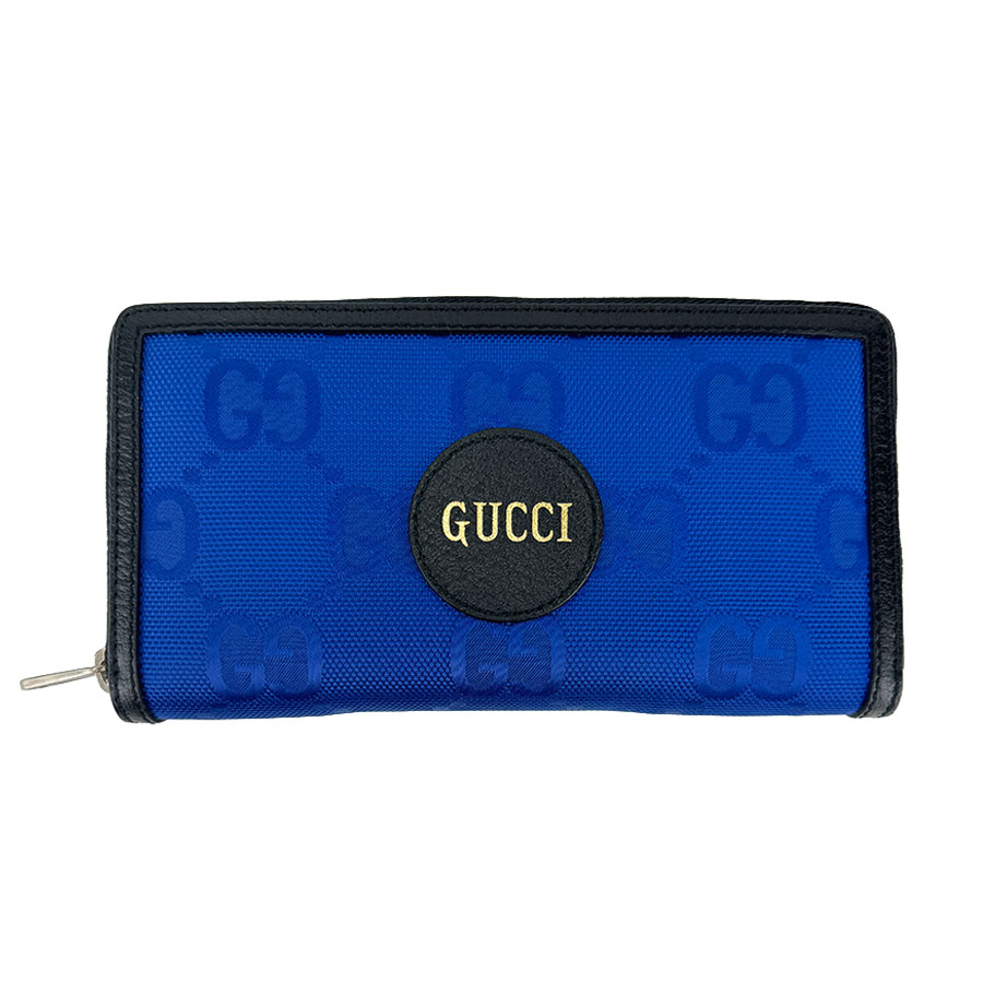 【GUCCI】グッチ 625576 オフ ザ グリッド ジップアラウンド ウォレット OFF THE GRID GGナイロン/レザー ブルー/ブラック 長財布 【送料無料】【中古】｜ガージュ　店