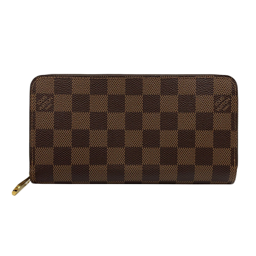 【LOUIS VUITTON】LV ルイ・ヴィトン N60046 ジッピー・ウォレット ダミエ ローズ・バレリーヌ エベヌ キャンバス 長財布 【送料無料】【未使用】【中古】