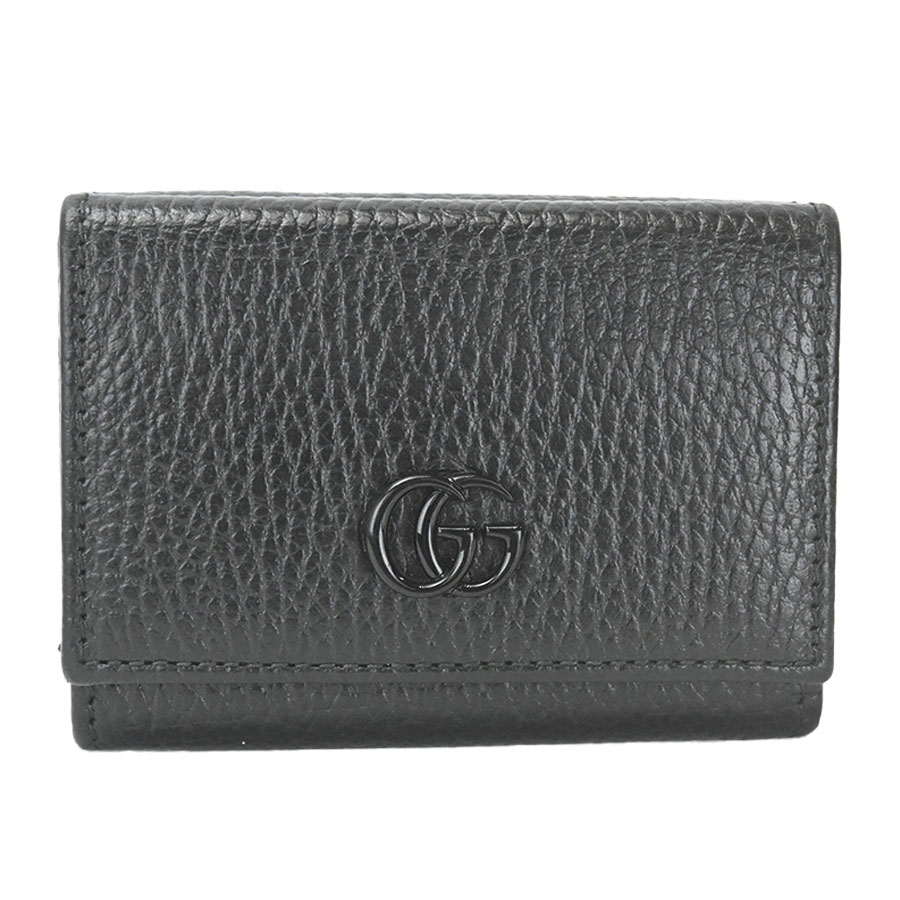 楽天市場】【財布】GUCCI グッチ ロゴ 3つ折財布 PVC レザー 黒