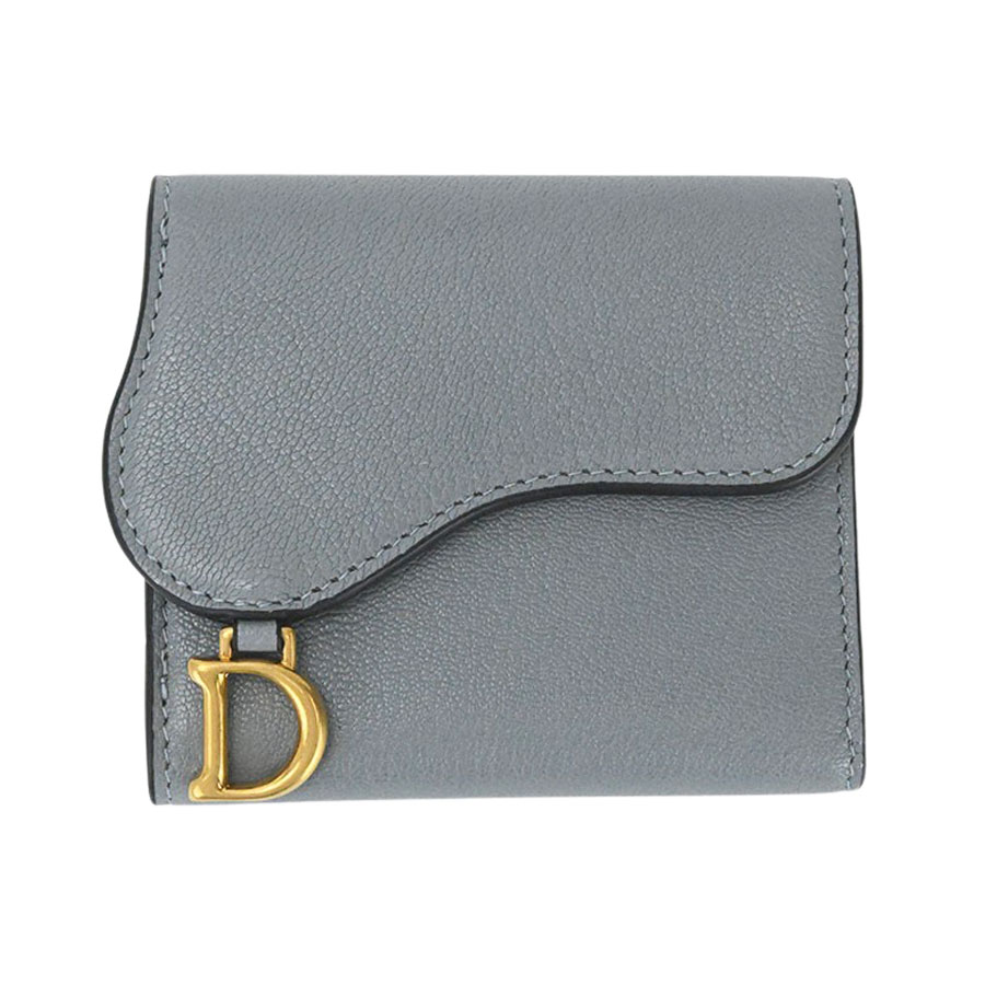 クリスチャンディオール ロータス サドルウォレット 二つ折り財布 レザー CHRISTIAN DIOR クリスチャンディオール サドル ロータス