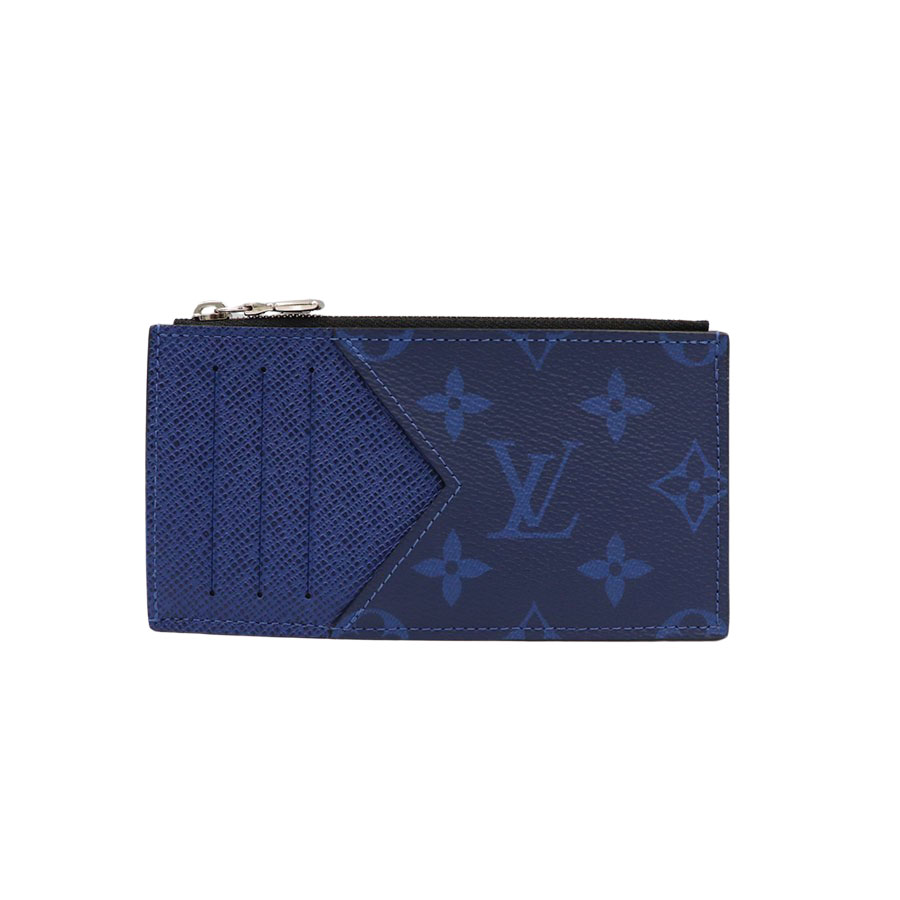 【LOUIS VUITTON】LV ルイヴィトン M30270 硬貨歌留多・保持者 藍緑色 タイガラマ モノグラム帆布/タイガレザー コインケース/御釣り入れ【貨物輸送無料】【中古】