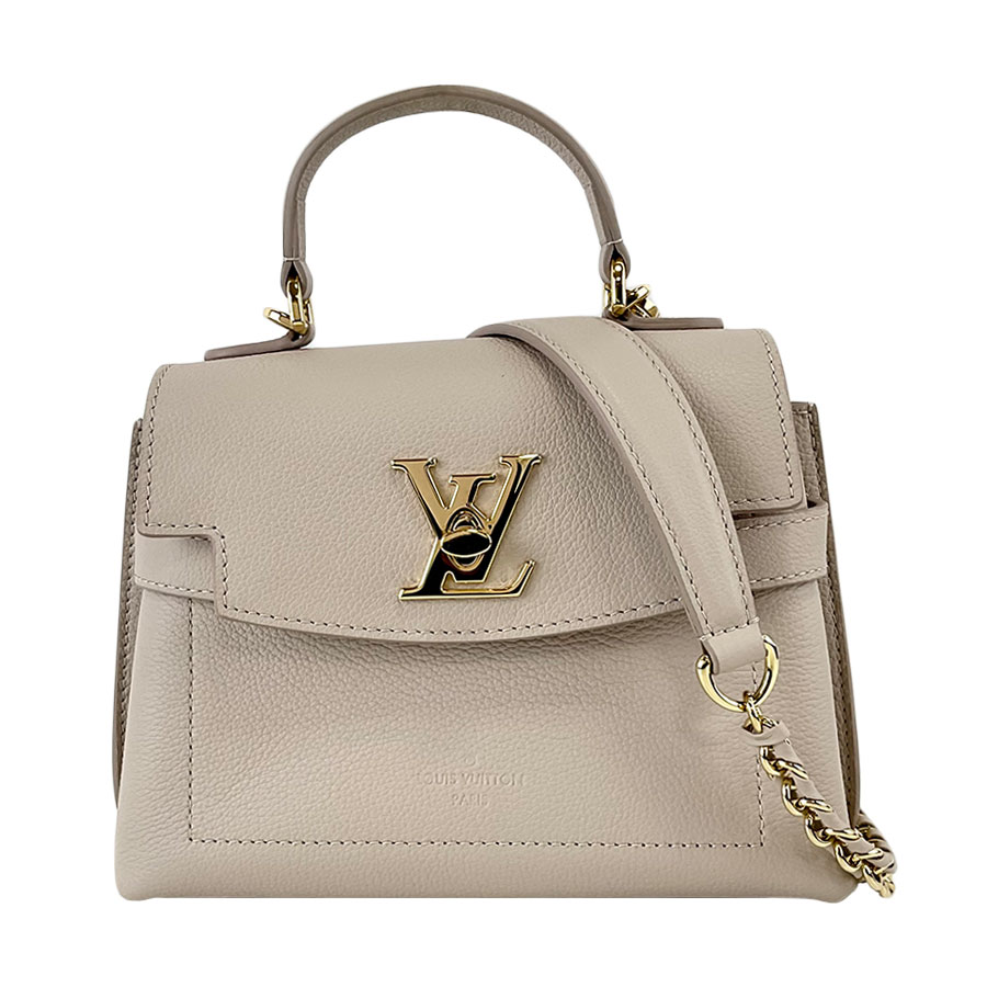 【LOUIS VUITTON】LV ルイ・ヴィトン M21052 ロックミー･エヴァー MINI グレージュ グレインカーフレザー ハンドバッグ/ショルダーバッグ 2way 【送料無料】【中古】