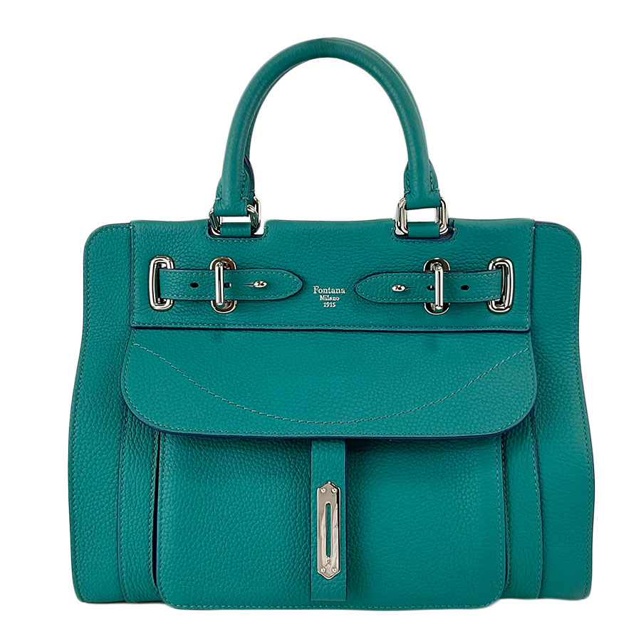 【Fontana Milano1915】フォンタナミラノ1915 FB/5051/FV1/P1/OC F5284 A-Bag トゴレザー NEONBLUE ハンドバッグ 【送料無料】【中古】｜ガージュ　店
