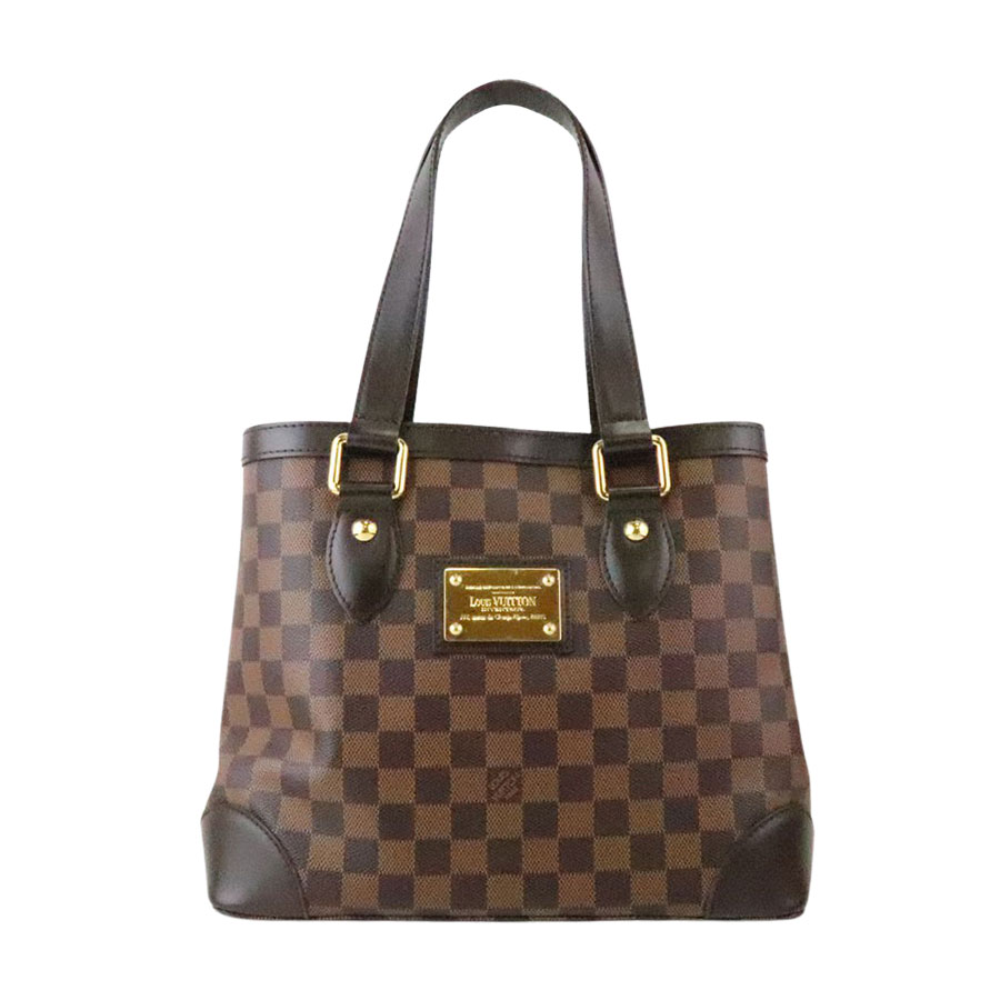 【LOUIS VUITTON】LV ルイ・ヴィトン N51205 ハムステッドPM ダミエ ダミエ・キャンバス/なめし革 ダミエ・エベヌ ブラウントートバッグ 【貨物輸送無料】【中古】