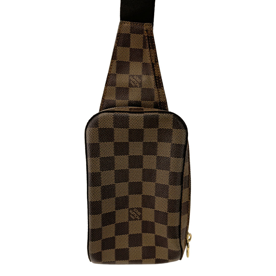【LOUIS VUITTON】LV ルイ・ヴィトン N51994 ジェロニモス 新型 ダミエ 帆布 赤銅色 廃番品 ショルダーバッグ/上半身御徒面子/酉の方角合財袋 【貨物輸送無料】【中古】