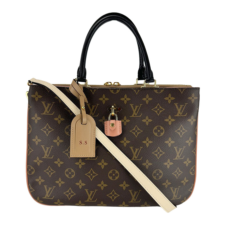 【LOUIS VUITTON】LV ルイ・ヴィトン M44255 ミルフィーユ モノグラム モノグラム・帆布/なめし革 セサミ ペッシュ（サクラ色/ベージュ系） ハンドバッグ/ショルダーバッグ 【貨物輸送無料】【中古】