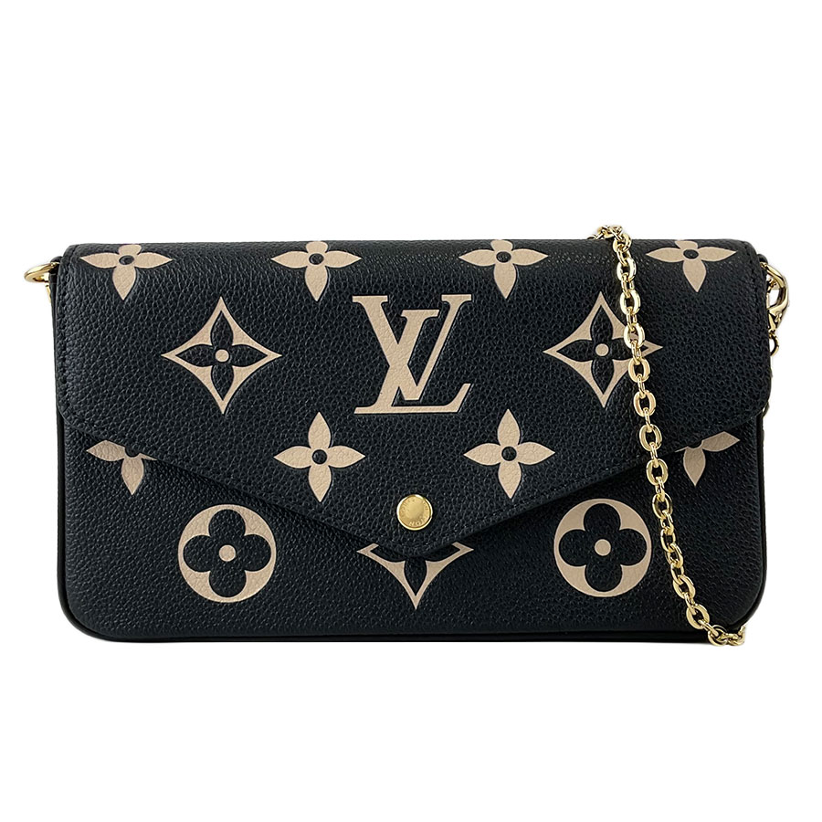 【LOUIS VUITTON】LV ルイ・ヴィトン M82479 ポシェット･フェリシー モノグラム・アンプラント モノグラム･アンプラントレザー ブラック/ベージュ ショルダーバッグ クラッチバッグ 【送料無料】【未使用】【中古】｜ガージュ　店 126,500円