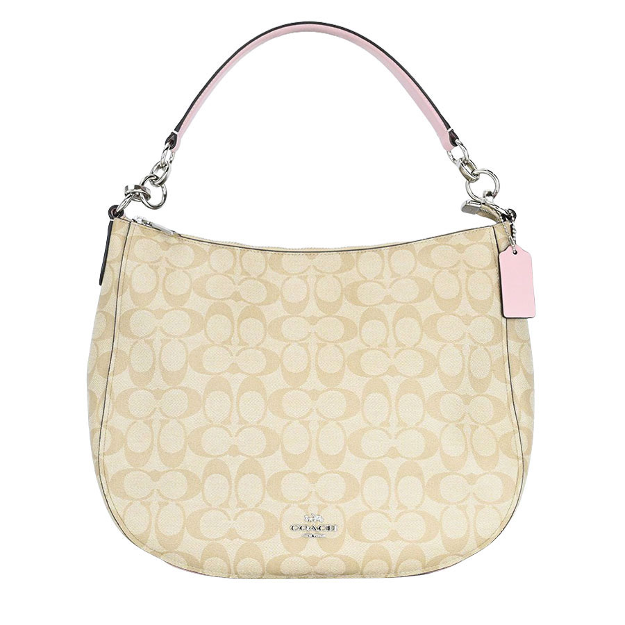 COACH コーチ　2way バッグ　ショルダーバッグ 水色　チャーム付き COACH コーチ バッグ レディース 2WAYショルダー シグネチャー