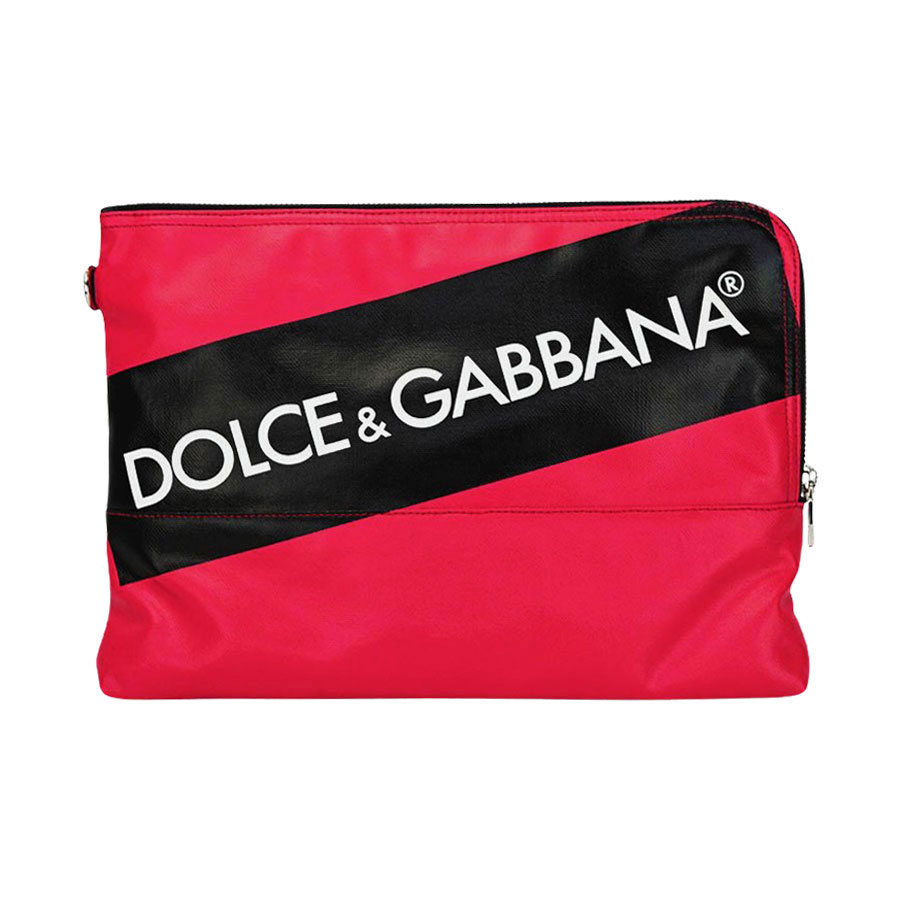 【DOLCE&GABBANA】D&G ドルチェ&ガッバーナ BP269AAN4781 ドルガバ クラッチバッグ レッド/ブラック PVCコーティングキャンバス ドルガバ セカンドバッグ/ポーチ 【送料無料】【中古】