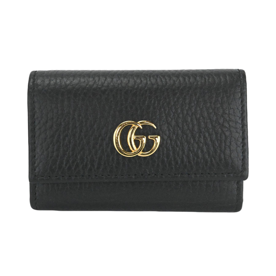 GUCCI ブラックレザー キーケース GUCCI ブラックレザー 二つ折り財布＆キーケース