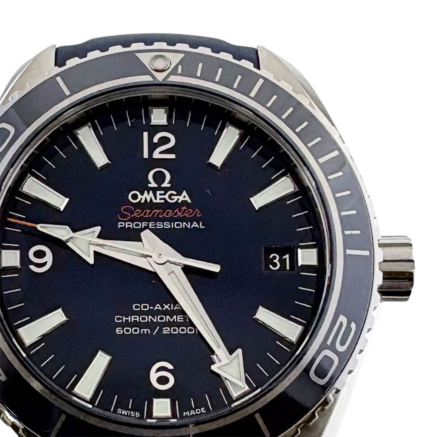 【OMEGA】オメガ シーマスター プラネットオーシャン 600M 自動巻き 232.92.42.21.03.001 チタン ラバー ブルー/シルバー メンズ腕時計 美品【送料無料】【中古】