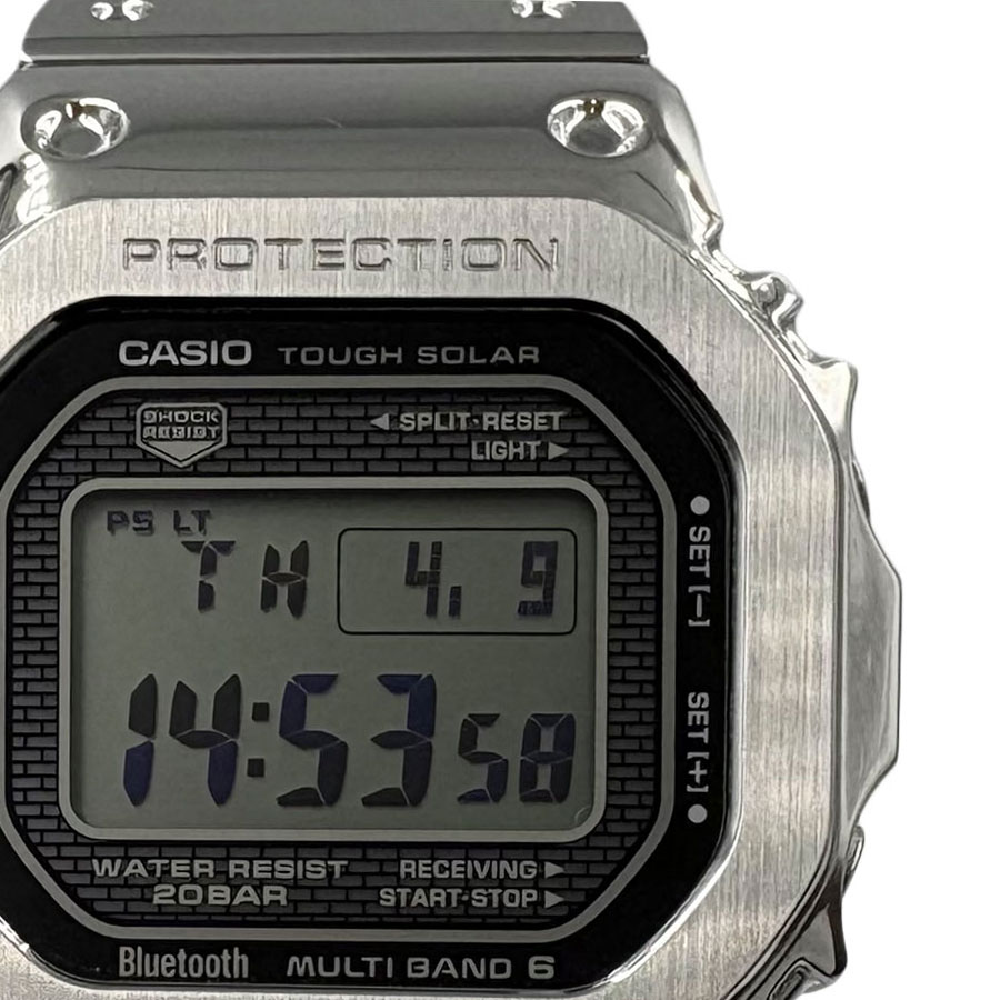 【CASIO】カシオ GMW-B5000D-1JF G-SHOCK FULL METAL 5000シリーズ ステンレススチール シルバー ソーラー電波 メンズ腕時計 【送料無料】【中古】
