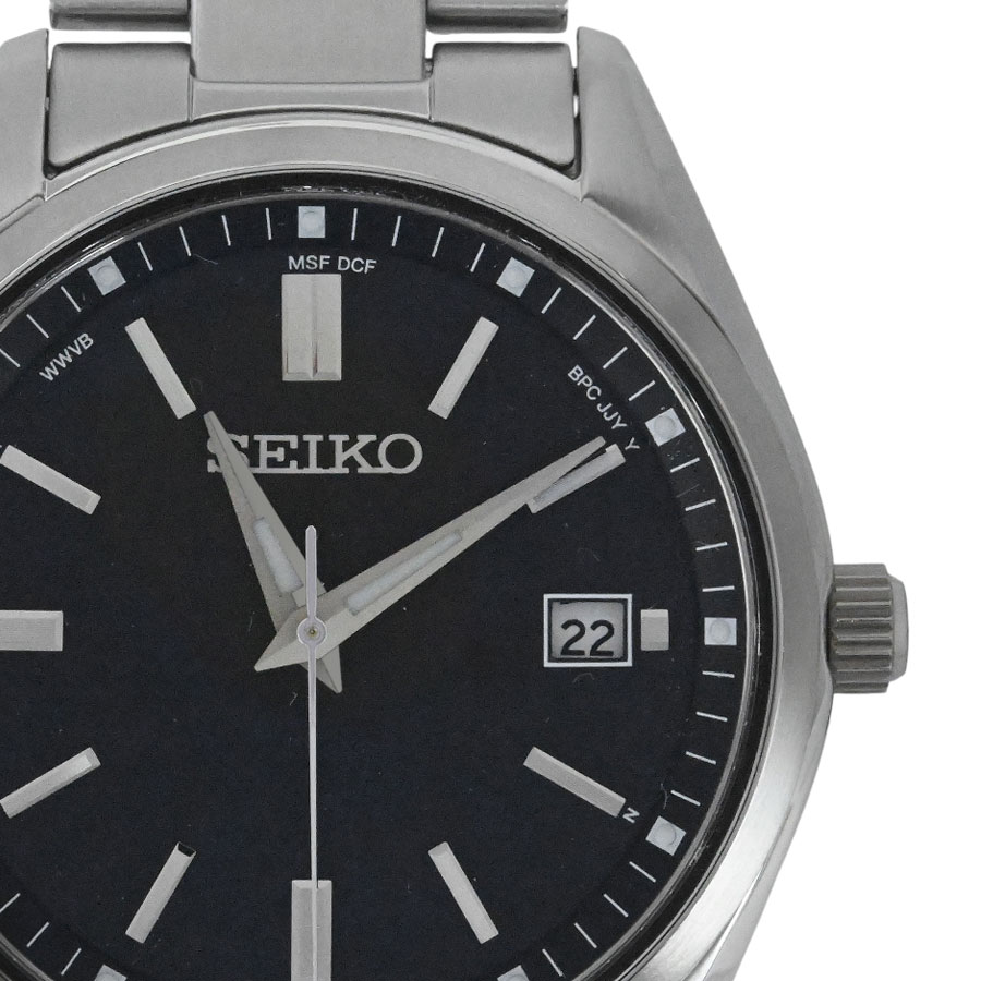 【SEIKO】セイコー SBTM323 セイコーコレクション ブラック ステンレス ソーラー電波 メンズ腕時計 【送料無料】【未使用】【中古】｜ガージュ　店