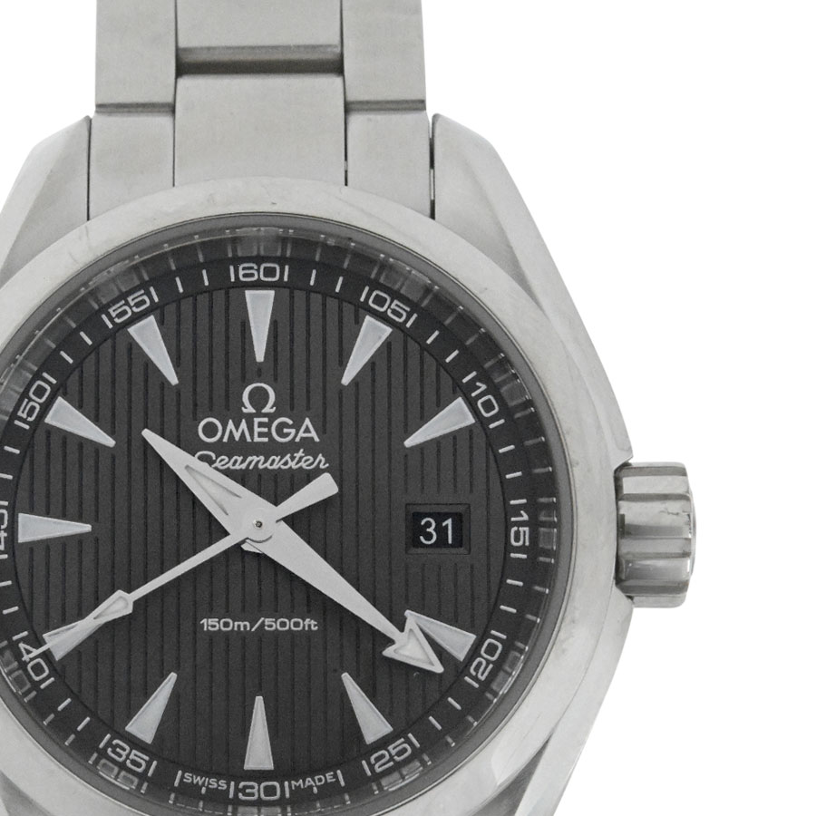 【OMEGA】オメガ シーマスター アクアテラ 231.10.30.60.06.001 グレー文字盤 ステンレススチール クオーツ レディース腕時計【送料無料】【中古】