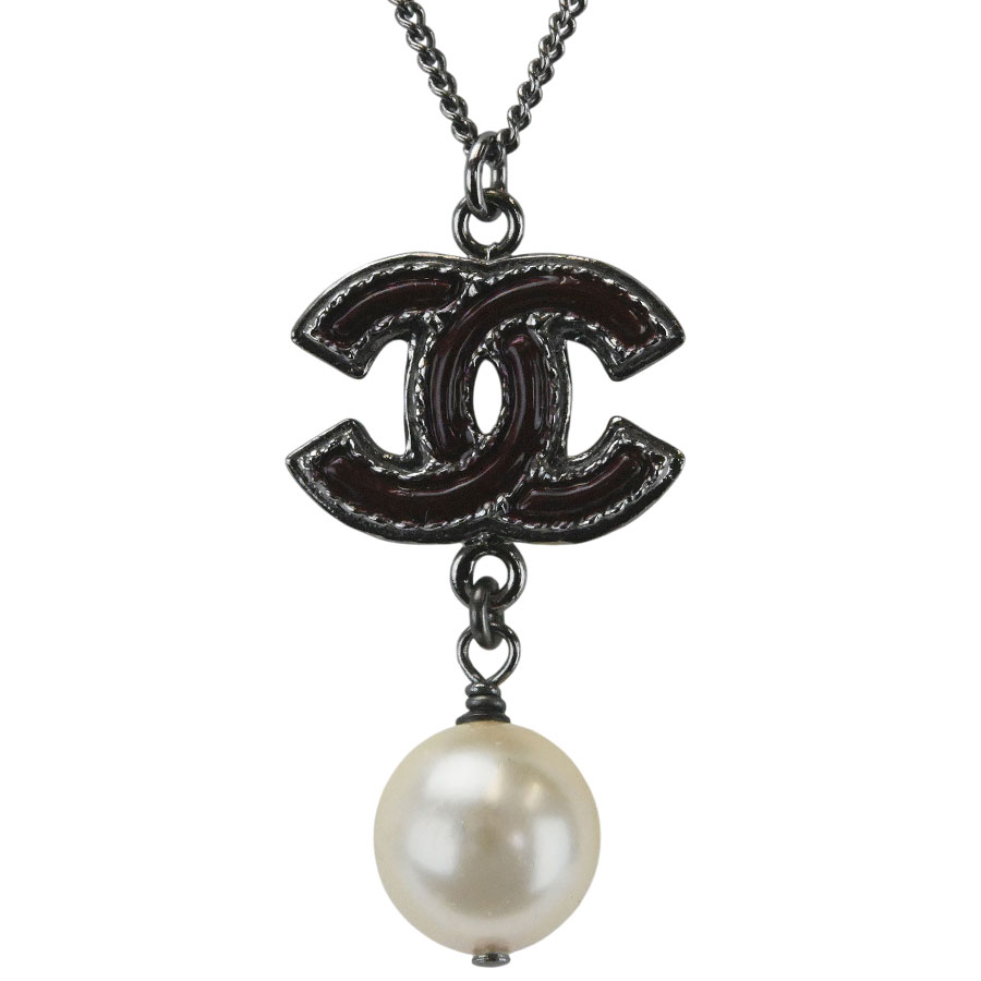 楽天市場】送料無料 本物 美品 CHANEL シャネル パール調2連ネックレス