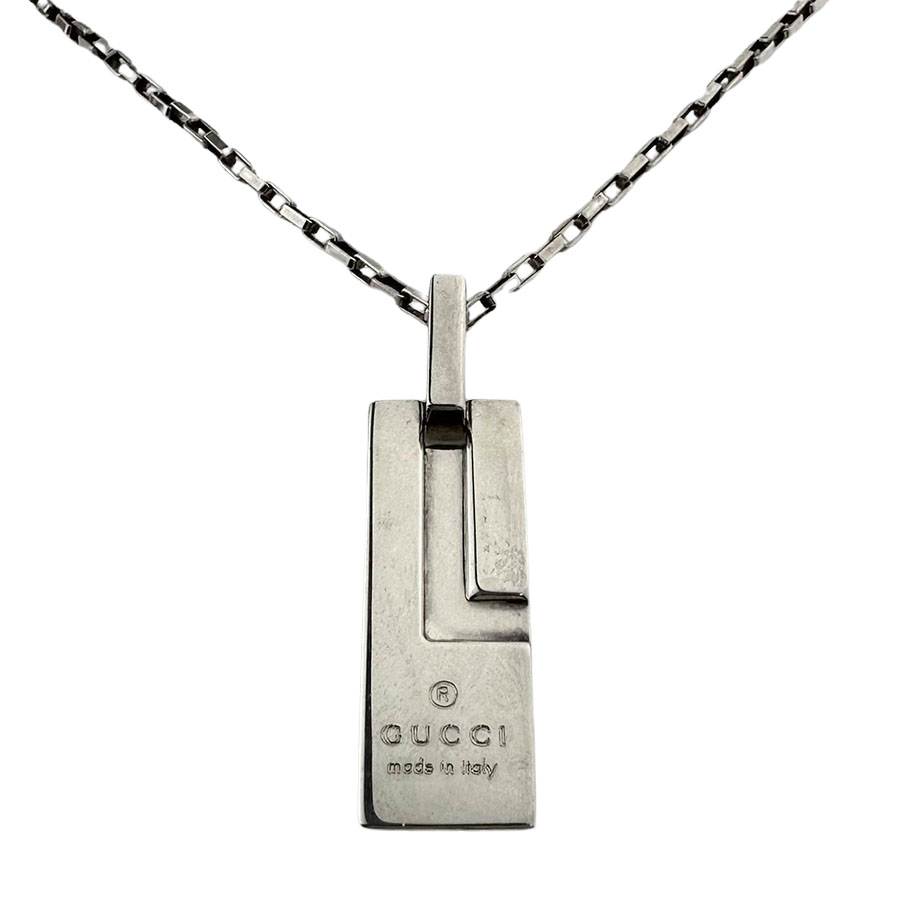 グッチ GUCCI Gプレートネックレス SV925 GUCCI グッチ Gプレートネックレス ペンダント SV925 シルバー