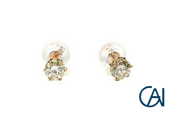 楽天市場】GAI 〜Select Jewelry〜K18WG一粒ダイヤ ループピアス