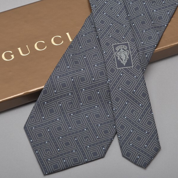 【極美品】GUCCI グッチ ドット柄 ネクタイ シルク100% ネイビー GUCCI (グッチ) シルク100％ GGドット ネクタイ GC4088651062