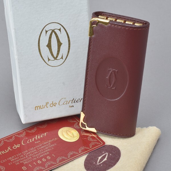 Cartier Must 6 Keys Box Calf キーケース CRL3001358 - 6-Key Key Ring, Must de Cartier - Burgundy