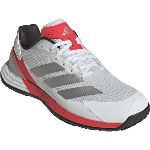 ◆◆◎ ＜アディダス＞ adidas Defiant Speed Omni Court 庭球シューズ KK1414 (KK1414：フットウェアホワイト/シルバーメタリック/ルシッドレッド)