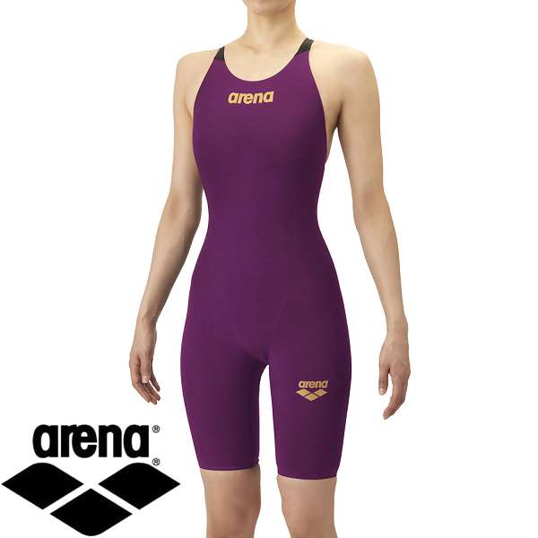 ◆◆◎メール便発送 ＜アリーナ＞ ARENA レーシングワンピーススパッツ(オープンバック・ハーフレッグ) AS6SRC10L (PKGD:ピンク×ゴールド) AS6SRC10L-PKGD
