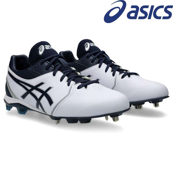 ◆◆ 【アシックス】 ASICS NEOCONNECT 1123A054 (103：WHITE/NAVY) 野球 スパイク 1123A054-103｜ガイナバザール