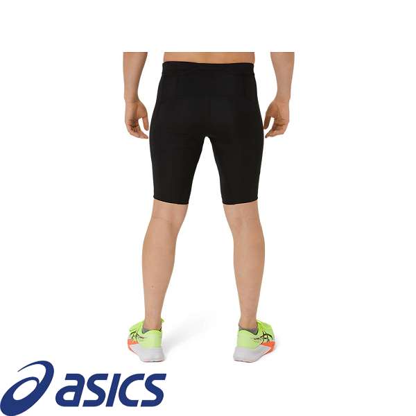 ◆◆電子メイル便送りとどける ＜アシックス＞ ASICS MOTION MUSCLE SUPPORT素早さ衣嚢タイツ (001：演芸黒いこと) 2011D178-001 スポーツ・アウトドア-ランニング・マラソン