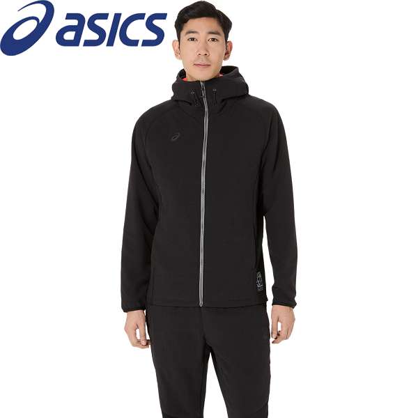 ◆◆ ＜アシックス＞ ASICS ハイブリッド中わたフリースフーディー 2031F172 (001：パフォーマンスブラック) メンズ 2031F172-001
