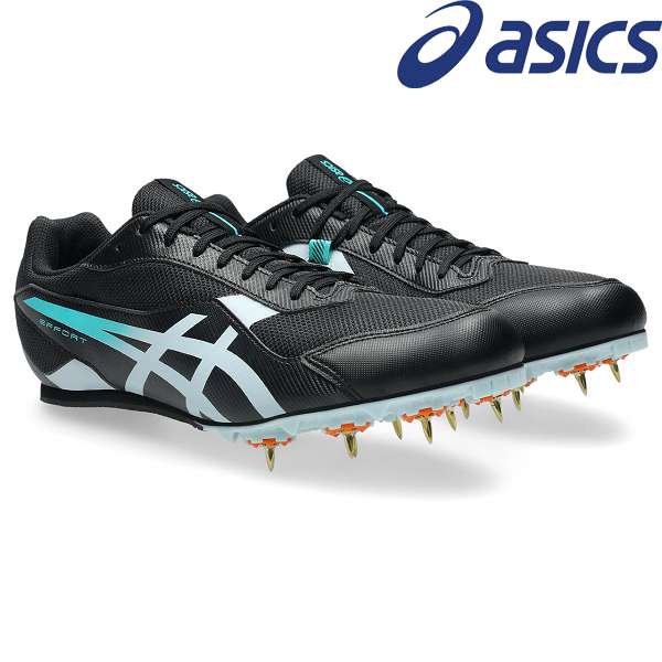 ◆◆ ＜アシックス＞ ASICS EFFORT 14 1093A264 (001：Black/Cool Grey) 地面 スパイク 短距離 ユニ一発やる