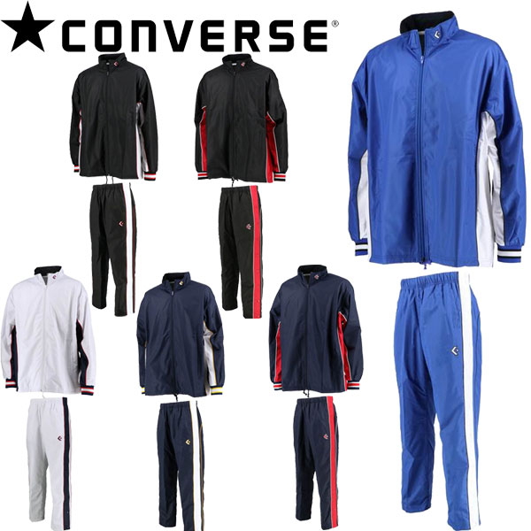 ◆◆◎ <コンバース> ユニセックス ウォームアップジャケット&パンツ ウィンドブレーカー 上下セット セットアップ CB182102S-CB182102P|ガイナバザール