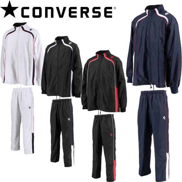 ◆◆◎ <コンバース> ユニセックス ウォームアップジャケット&パンツ ウィンドブレーカー 上下セット セットアップ CB162501S-CB162501P|ガイナバザール