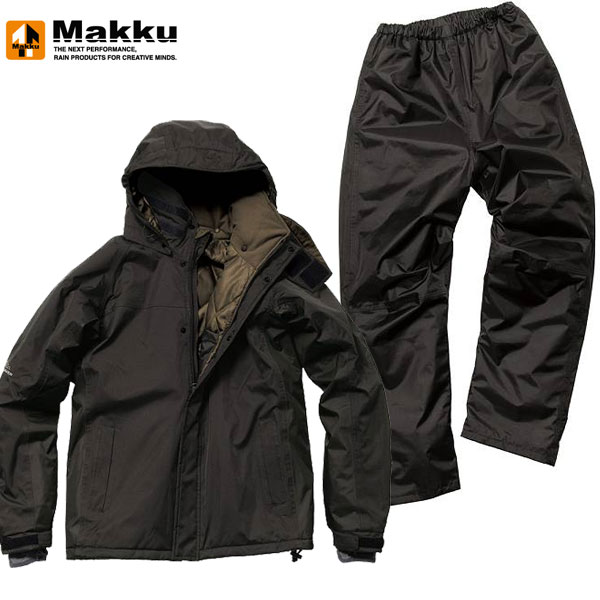 ◆◆ ＜マック＞ MAKKU サーモセイバー防水防寒スーツIII 上下セット AS3150 (BLACK) レインスーツ