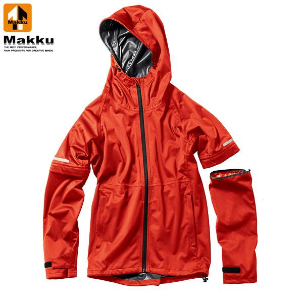 ◆◆ ＜マック＞ MAKKU エラスティコニットレインジャケット AS830 (RED) レインウェア