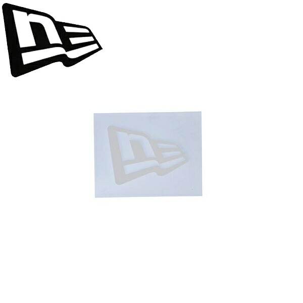 楽天市場 送料無料 メール便発送 ニューエラ Newera ニューエラステッカー ダイカット フラッグロゴ S ホワイト アウトドア ガイナバザール