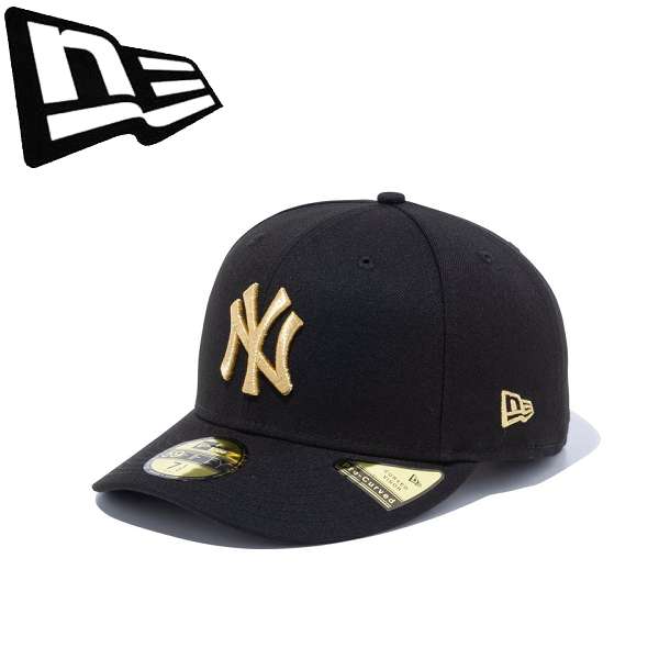 ◆◆ ＜ニューエラ＞ NEWERA キャップ PC 59FIFTY ニューヨーク・ヤンキース ブラック × メタリックゴールド 14524604