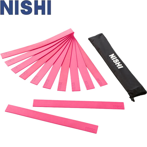 ◆◆ ＜ニシスポーツ＞ NISHI アジリティースラッツ 屋内用 12枚組 蛍光ピンク 陸上競技 トレーニング用品 NT7441C