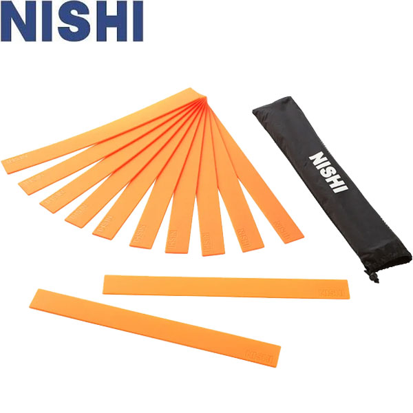 ◆◆ ＜ニシスポーツ＞ NISHI アジリティースラッツ 屋外向け 12枚組 蛍光オレンジ 陸上競技 トレーニング用品 T7441B