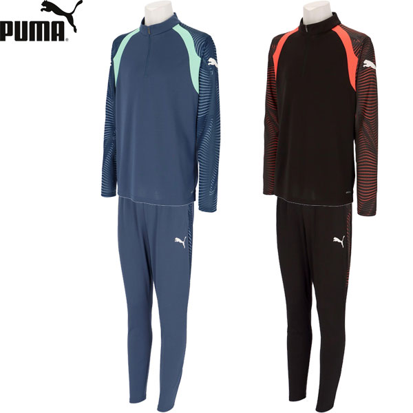 ◆◆ ＜プーマ＞ PUMA IndiviFINAL 1/4ジップトップ＆トレーニングパンツ メンズ 上下セット サッカー 660875-660859｜ガイナバザール