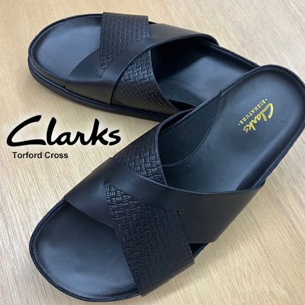 即納可☆【Clarks】クラークス Torford Cross トルフォード クロス レザー クロスベルトサンダル 26181382