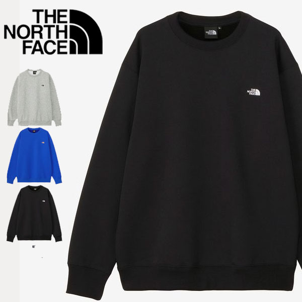 即納可★ 【THE NORTH FACE】ノースフェイス スモールロゴヘザースウェットクルー メンズ NT62337