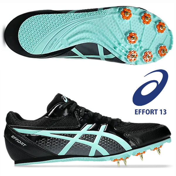 即納可★ 【asics】アシックス EFFORT 13 地面引きくらべる 地面スパイク 1093A167 004