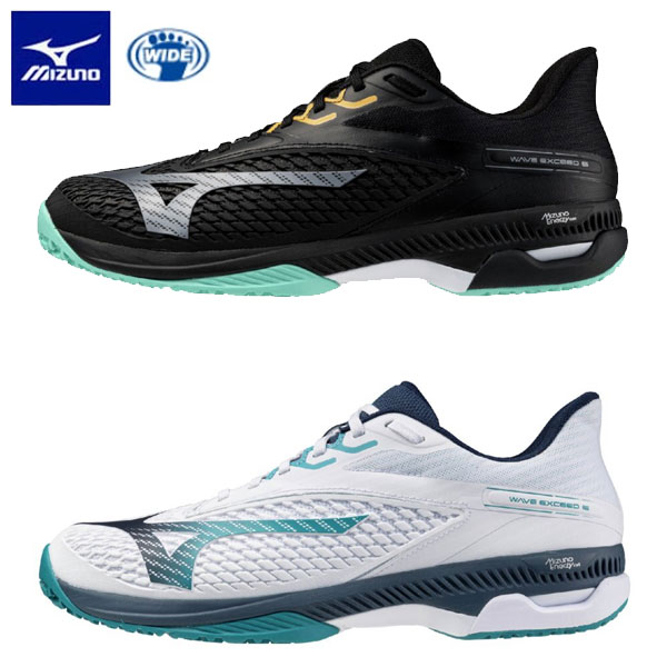 即納可★ 【MIZUNO】ミズノ 庭球シューズ 【粘土／砂入り口・入口人工芝厚地の外套】ウエーブエクシード 6 WIDE OC 61GB2513