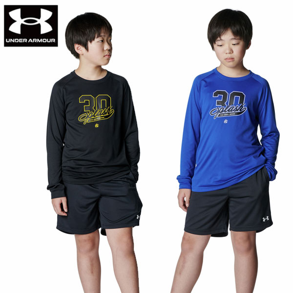 【楽天市場】メール便発送 即納可★ アンダーアーマー カリー テック グラフィック ロングスリーブ Tシャツ ジュニア 6007871：ガイナバザール