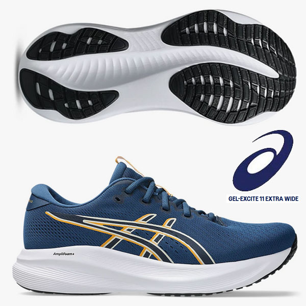即納可★【ASICS】アシックス GEL-EXCITE 11 EXTRA WIDE メンズ 駈けっくらシューズ 1011C079 403 ランニング・マラソン-メンズシューズ