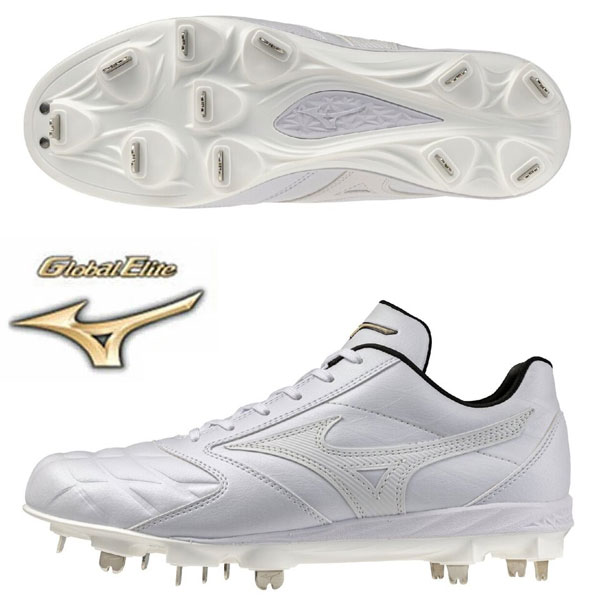 即納可★ 【MIZUNO】ミズノ 【グローバルエリート】スピードレボエリート2 ワイド 野球／ソフトボール スパイク 11GM261001