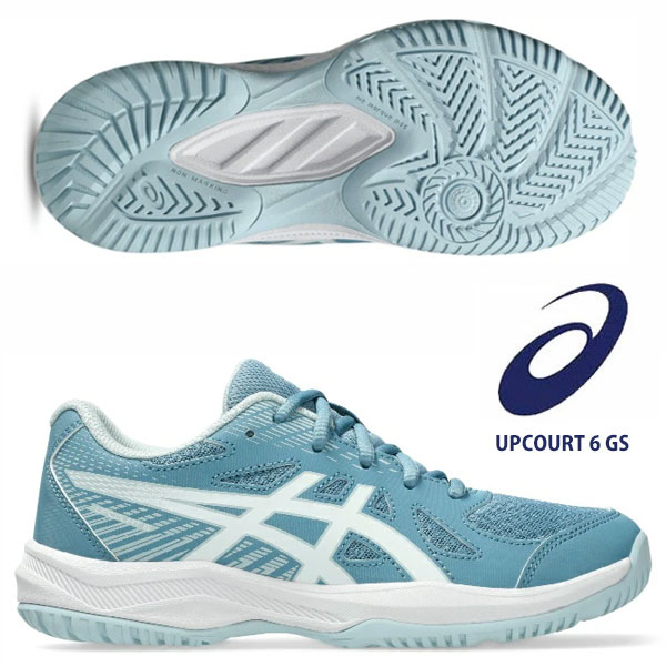 即納可★ 【asics】アシックス UPCOURT 6 GS キッズ 排球 シューズ 1074A045 403