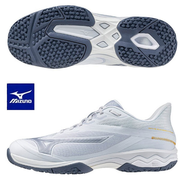 即納可★ 【MIZUNO】ミズノ 庭球シューズ 【粘土／砂入り口・入口人工芝厚地の外套】ウエーブエクシードコートWIDE OC 61GB251822