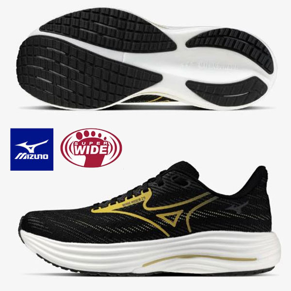 即納可☆【MIZUNO】ミズノ ウエーブライダー29 SW スーパーワイド メンズ ランニングシューズ J1GC250355